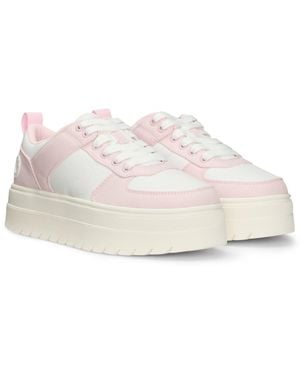 HUGO Platform Trainers With Colour-Blocking And Statement Branding - White