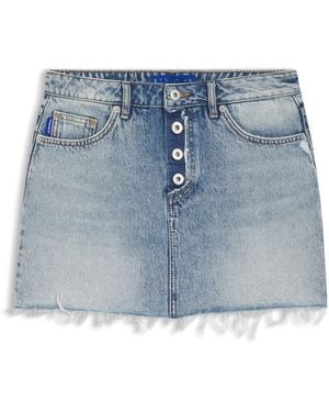 HUGO Falda En Denim Azul Con Bragueta De Botones A La Vista
