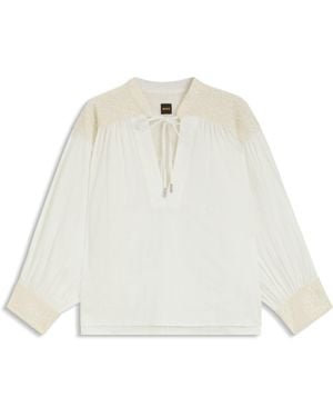 BOSS Regular-Fit Blouse - Wit