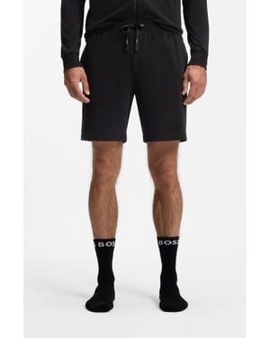 BOSS Stretch-Cotton Shorts - Black