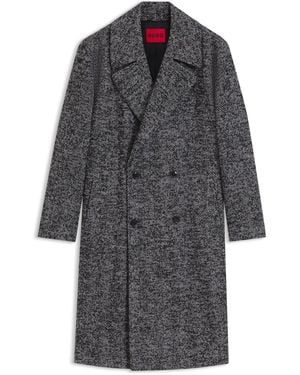 HUGO Double-Breasted Coat - Grey