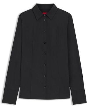 HUGO Slim-Fit Blouse - Black