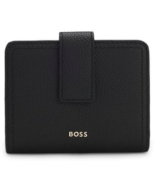 BOSS Cartera De Piel Con Letras De Logo - Negro