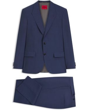 HUGO Three-Piece Slim-Fit Suit - Blue