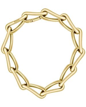 BOSS Tone Necklace With Twisted Tubular Links - Metallic