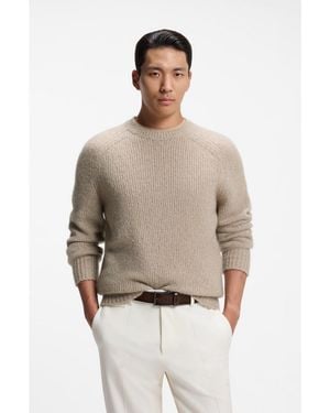 BOSS Relaxed-Fit Jumper - Natural