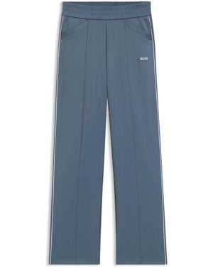 BOSS Straight-Fit Jogginghose Mit Kontrast-Logo Und -Paspeln - Blau
