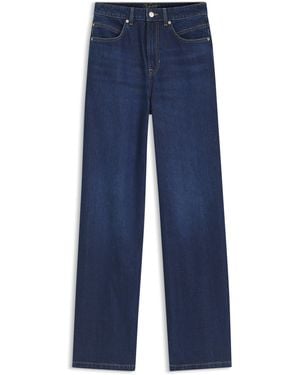 BOSS Vaqueros De Pernera Ancha En Denim Con Lavado Marmoleado - Azul