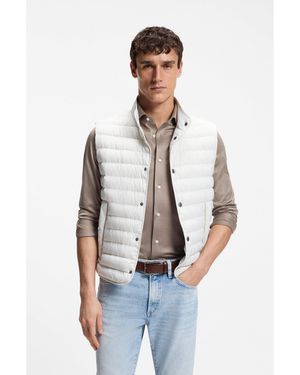BOSS Water-Repellent Gilet With Certified Down Filling - White