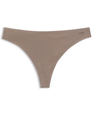 HUGO Slip Aus Elastischer Mikrofaser Mit Niedriger Bundhöhe Und Print - Natur