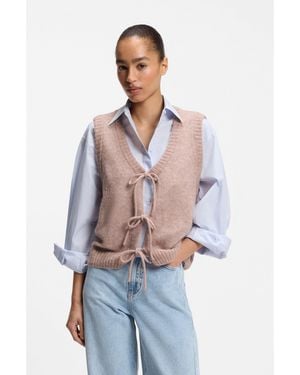 BOSS Tie-Front Cardigan - Blue