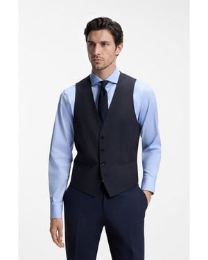 BOSS Slim-Fit Waistcoat - Blue