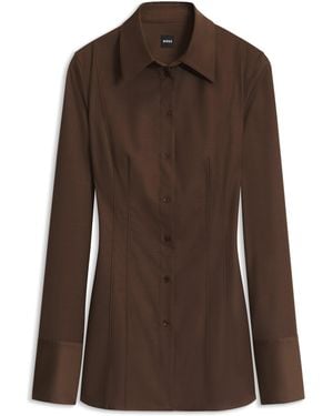 BOSS Contoured Shirt - Brown