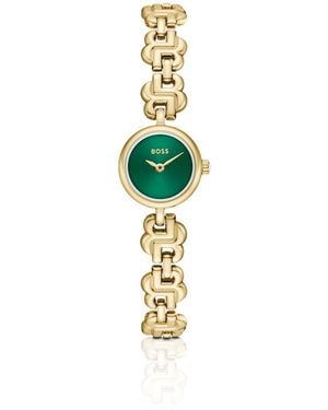 BOSS Double B Dressy-Dial Watch With Monogram Bracelet - Metallic