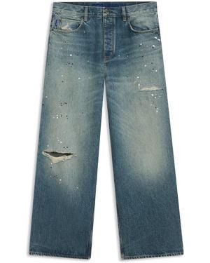 HUGO Jeans Loose Fit De Denim De Algodón Pesado - Azul