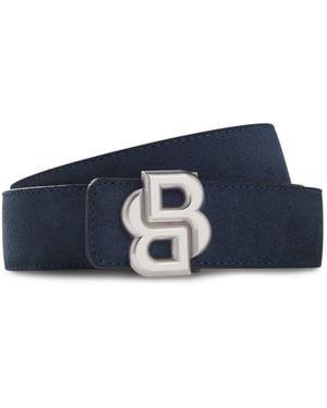 BOSS Wendegürtel Aus Leder Mit Double-B-Schließe - Blau