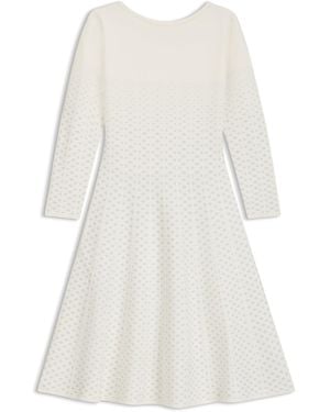 BOSS Knitted Dress With Subtle Sparkle - White