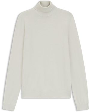 HUGO Regular-Fit Rollkragenpullover Aus Schurwolle - Weiß