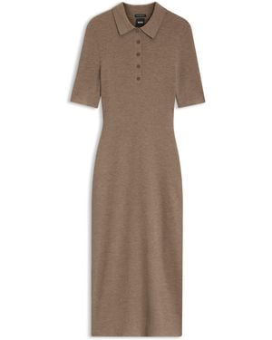 BOSS Polokleid Aus Merinowolle - Natur