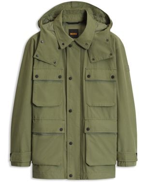 BOSS Giubbotto Relaxed Fit - Verde