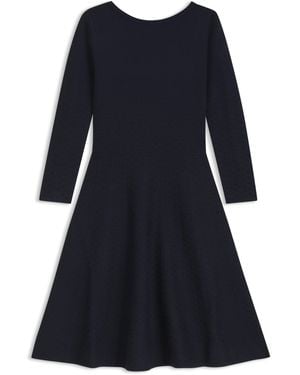 BOSS Knitted Dress With Subtle Sparkle - Blue