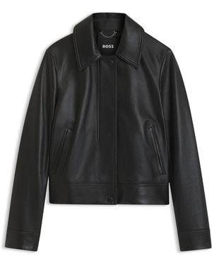 BOSS Regular-Fit Jas Van Nappaleer - Zwart