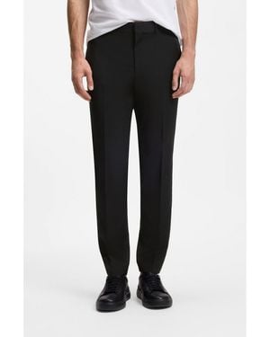 HUGO Extra-Slim-Fit Tuxedo Trousers - Black