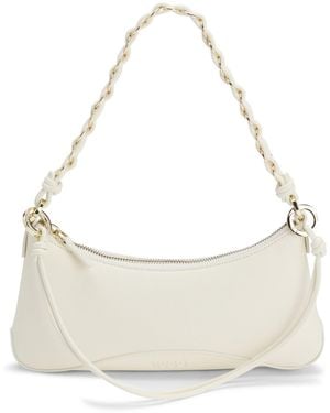 HUGO Faux-Leather Shoulder Bag With Two Straps - Natural