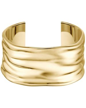 BOSS Goudkleurige Armband Met Golvende Structuur - Metallic
