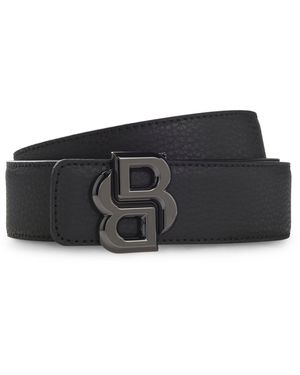 BOSS Ceinture Réversible En Cuir Italien Avec Boucle À Monogramme Double B - Noir