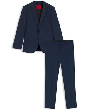 HUGO Slim-Fit Pak Van Stretchmateriaal Met Dessin - Blauw