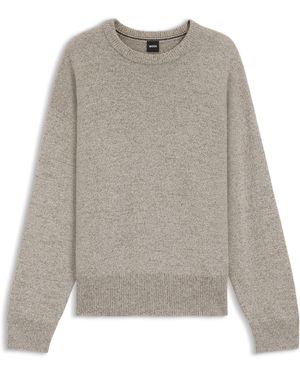BOSS Relaxed-Fit Trui Van Scheerwol - Meerkleurig