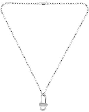 BOSS Necklace With A Clean Design - Metallic