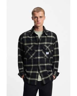 HUGO Oversized-Fit Overshirt - Black
