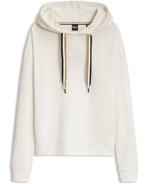 BOSS Sudadera Con Capucha Con Detalle De Logo - Blanco