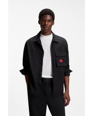 HUGO S Overshirt Black L - Blue