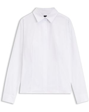 BOSS Blusa Slim Fit De Mezcla De Algodón Con Cremallera Lateral - Blanco