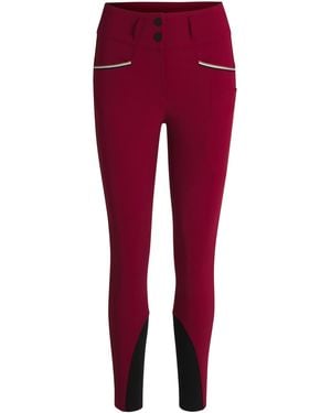 BOSS Equestrian Slim-Fit Breeches With Full Grip - Red