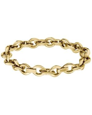BOSS Tone Bracelet With Petal-Shaped Links - Metallic