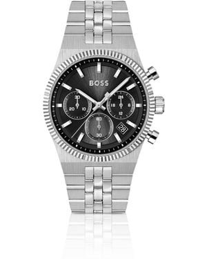 BOSS Candor-Dial Chronograph Watch With Fluted Bezel - Meerkleurig