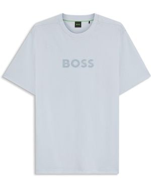 BOSS T-Shirt En Jersey De Coton Avec Logo D'Inspiration Golf - Blanc