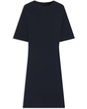 BOSS Robe En Jersey Avec Drapé À L'Arrière - Bleu