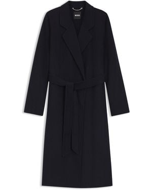 BOSS Slim-Fit Long-Length Coat - Blue