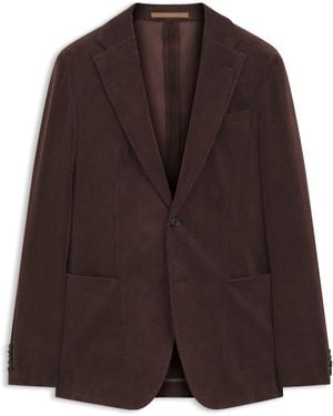 BOSS Slim-Fit Blazer Van Corduroy Met Stretch - Bruin