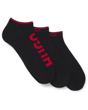 HUGO Dreier-Pack Sneakers-Socken Mit Logo-Details - Schwarz