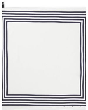HUGO Striped-Border Bandana Blended With Silk - White