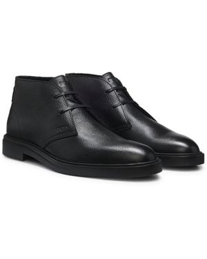 BOSS Wool-Lined Chukka Boots - Black