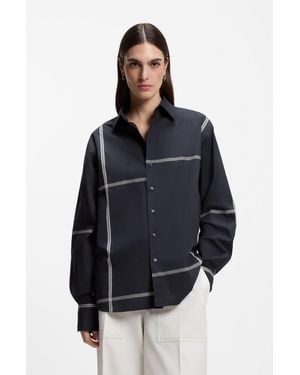BOSS Dark Blue Women's Business Blouses Size 4