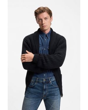 BOSS Beckham X Relaxed-Fit Cardigan - Blue