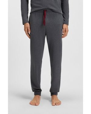 BOSS Logo-Embroidered Tracksuit Bottoms - Grey